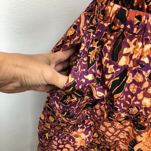 Ulla Johnson Maxi Cotton Dress Womens 8 Tiered Floral Puff Sleeve Romantic Boho - Picture 5 of 9